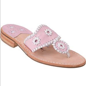 Pink and White Classic Jack Rogers